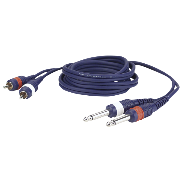 DAP FL23 - 2 RCA male L/R to 2 mono Jack L/R 1,5 m