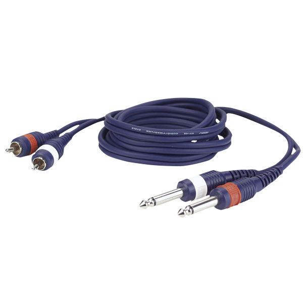 DAP FL23 - 2 RCA male L/R to 2 mono Jack L/R 3 m