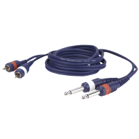 DAP FL23 - 2 RCA male L/R to 2 mono Jack L/R 3 m