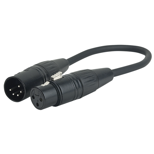 DAP FLA36 - XLR 5P male to XLR 3P female 25 cm