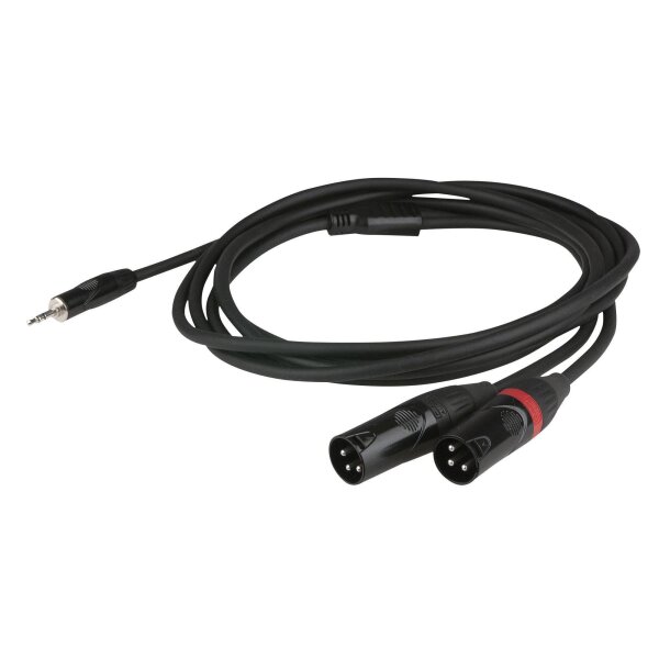 DAP FLX46 - stereo mini-jack to 2 XLR/M 3P 6m versenkter Anschluss