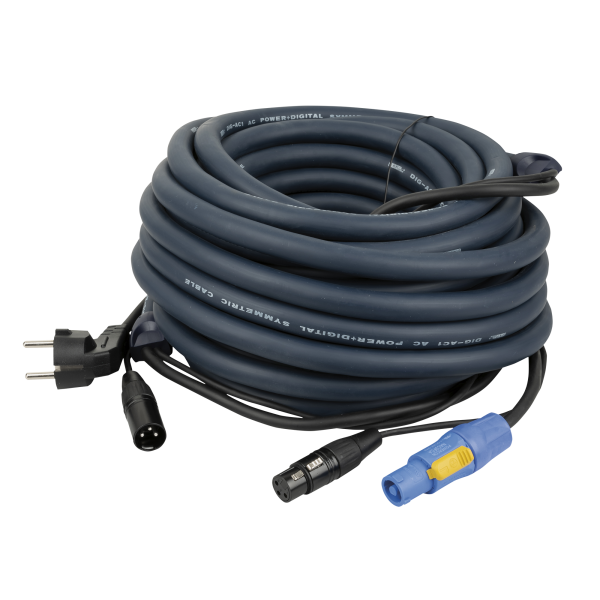 DAP FP06 - Schuko/XLR M - powerCON/XLR F - DMX / Power LIGHT Strom- und Signalkabel - 10m