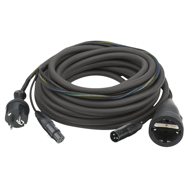 DAP FP09 - Schuko/XLR F - Schuko/XLR M - Audio / Power 15 m Audio / Strom