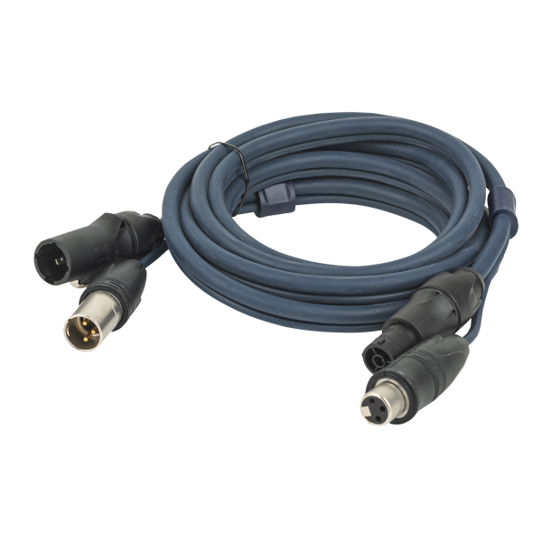 DAP FP-15 Hybrid Cable - powerCON TRUE1 & 3-pin XLR IP - DMX / Power DMX & Strom - 3 m