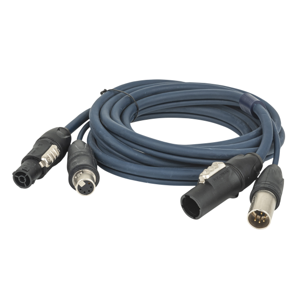 DAP FP-16 Hybrid Cable - powerCON TRUE1 & 5-pin XLR IP - DMX / Power 3 m