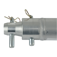 Milos F Truss - Single Tube 50 mm Tube F 500 - incl. 1x female receiver - 50 cm - silver