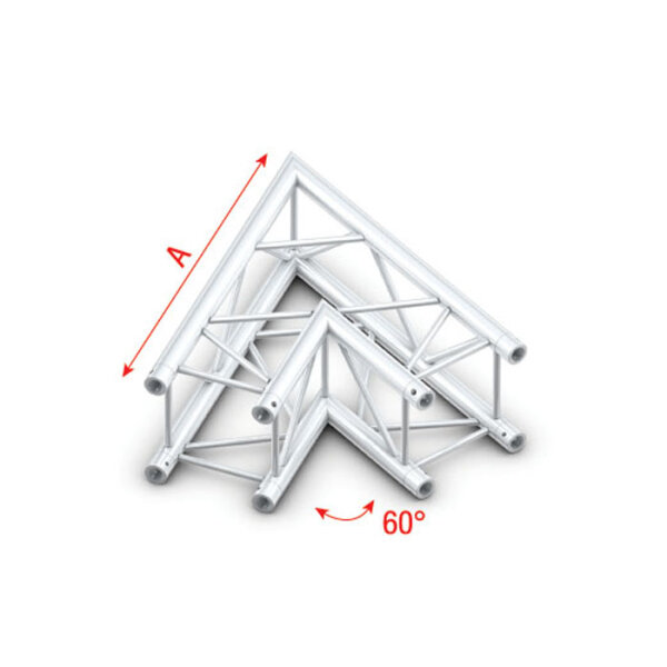 Milos Pro-30 Square F Truss - Corner QCVF20 - 60° corner - heavy duty - silver - F