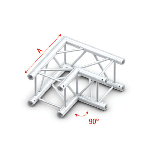 Milos Pro-30 Square F Truss - Corner QCVF21 - 90° corner - heavy duty - silver - F