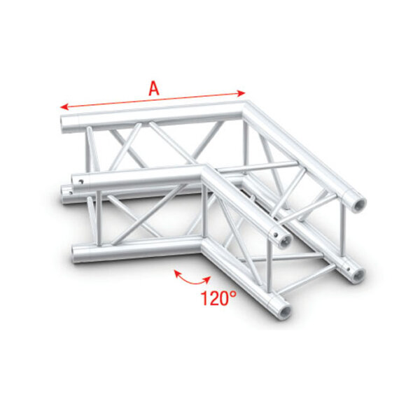 Milos Pro-30 Square F Truss - Corner QCVF22 - 120° corner - heavy duty - silver - F