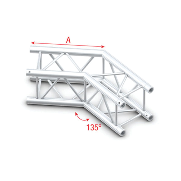 Milos Pro-30 Square F Truss - Corner QCVF23 - 135° corner - heavy duty - silver - F