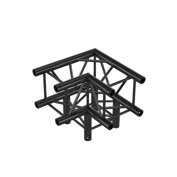 Milos Pro-30 Square F Truss - Corner 3-way QLVF30 - 90° corner - heavy duty - black - F