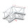Milos Pro-40 Square F Truss - Corner - Heavy Duty QCLF22 - 120° corner - F