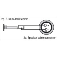 DAP FSA03 - Jack female locking to Speaker 2P male