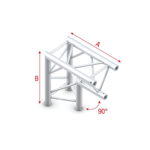 Milos Pro-30 Triangle F Truss - Corner apex down ACF25 - 90° corner - F