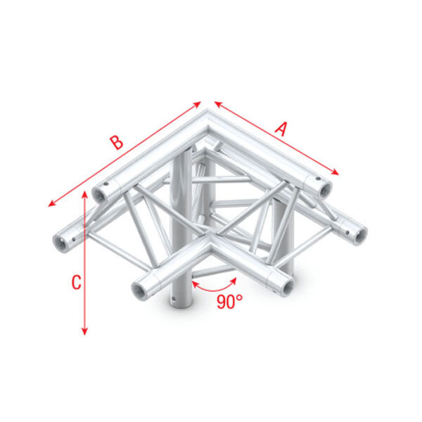Milos Pro-30 Triangle F Truss - Corner down right - apex up ALF31 - 90° corner - F