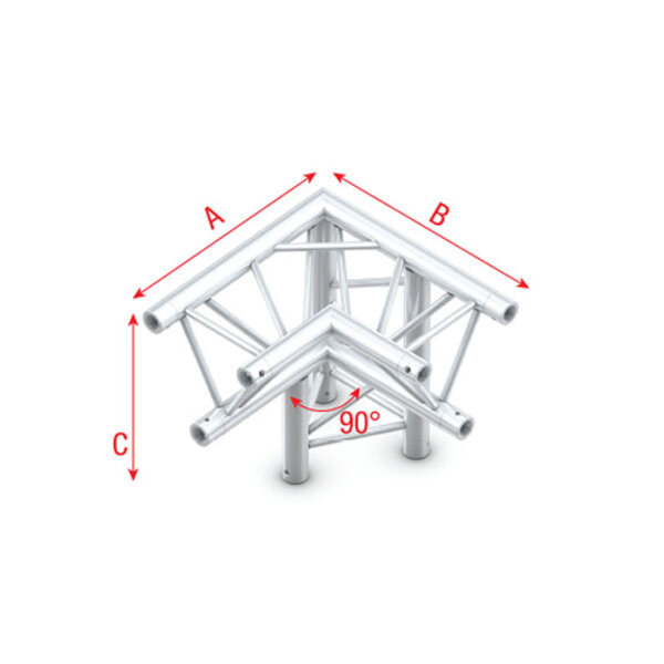 Milos Pro-30 Triangle F Truss - Corner down right - apex down ALF33 - 90° corner - F