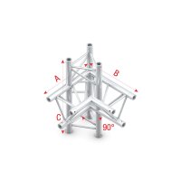 Milos Pro-30 Triangle F Truss - Corner up/down - left - 74 cm ACF45 - 90° corner - F