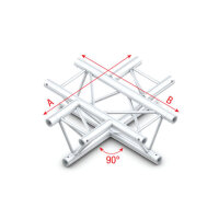 Milos Pro-30 Triangle F Truss - Cross horizontal - 4-way...