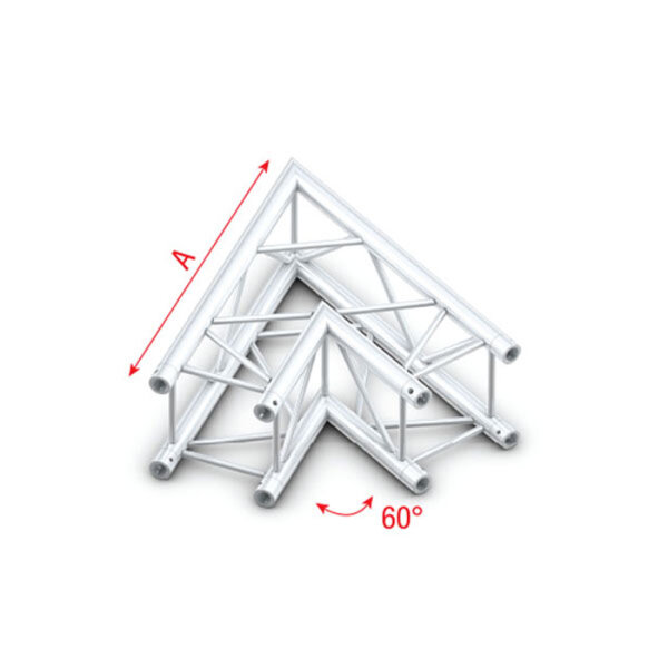 Milos Pro-30 Square G Truss - Corner QCU20 - 60° corner - silver