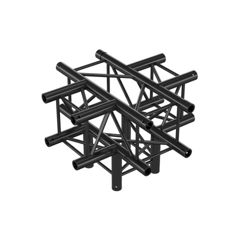 Milos Pro-30 Square G Truss - Cross + Down 5-way QCV51 - 90° corner - heavy duty - black - G