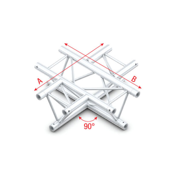 Milos Pro-30 Triangle G Truss - Cross horizontal - 4-way - 71 cm ACU41 - 90° corner - G