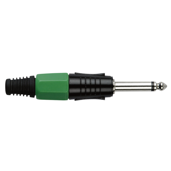 DAP 6.3 mm Jack Plug Mono Black housing Green end cap