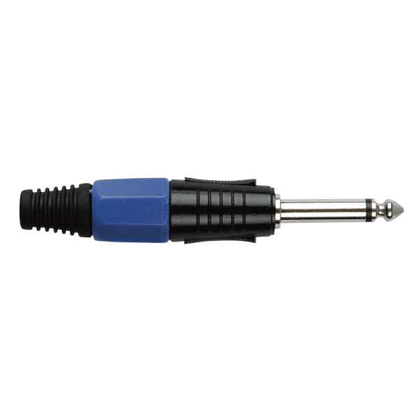 DAP 6.3 mm Jack Plug Mono Black housing Blaue Kappe