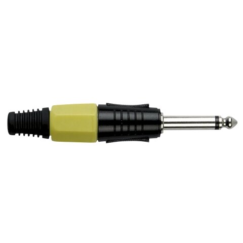 DAP 6.3 mm Jack Plug Mono Black housing Yellow end cap