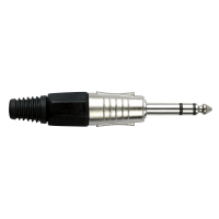 DAP 6.3 mm Jack Plug Stereo Nickel housing Schwarze Kappe