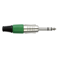 DAP 6.3 mm Jack Plug Stereo Nickel housing Grüne Kappe