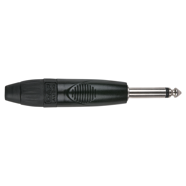 DAP 6.3 mm Jack X-type Mono Black housing - black end cap