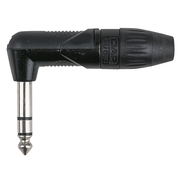 DAP 6.3 mm Right-angle Jack X-type Stereo Black housing - black end cap