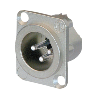 Neutrik XLR 3P Chassis - male Silver contacts - nickel...