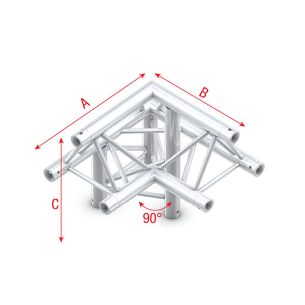 Milos Pro-30 Triangle P Truss - Corner down left - apex up ALB32 - 90° corner - P