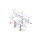 Milos Pro-30 Triangle P Truss - T-Cross vertical - 3-way - apex up - 71 cm ATB35B - 90° corner - P