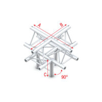 Milos Pro-30 Triangle P Truss - Cross + down 5-way - apex...