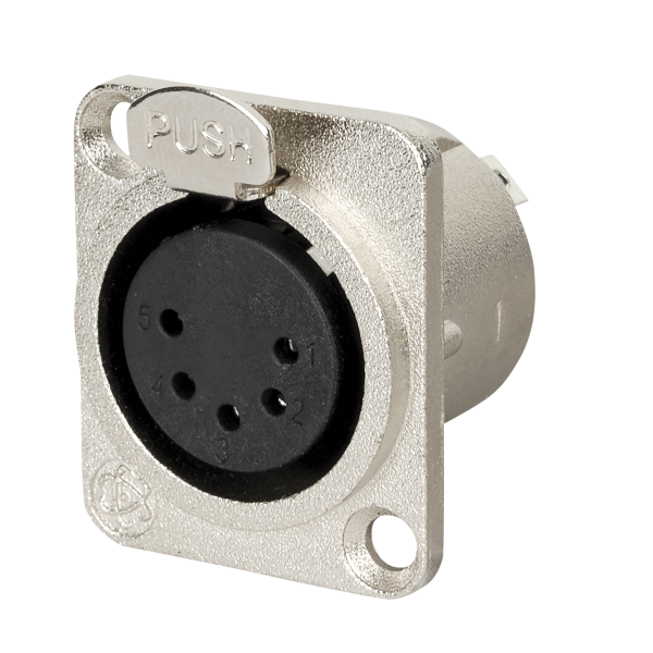 DAP XLR 5P Chassis - female Nickel housing
