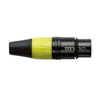 DAP XLR 3P Connector - female - black housing Yellow end cap