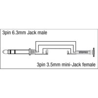 DAP XGA13 - Jack/M stereo to mini-jack/F