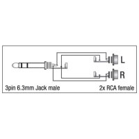 DAP XGA18 - Jack/M stereo to 2x RCA/F