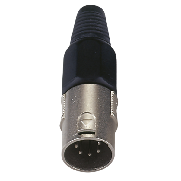 DAP XLR 5P Connector - male Black end cap - nickel housing