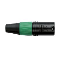 DAP XLR 3P Connector - male - black housing Green end cap