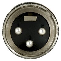 DAP XLR 3P Connector - male - nickel housing Schwarze Kappe