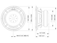 LAVOCE SSF102.50L 10 Zoll  Subwoofer, Ferrit, Stahlkorb