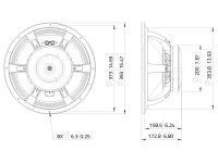 LAVOCE WAF154.02 15" Subwoofer Ferrite Magnet Aluminium Basket Driver