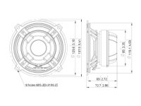 LAVOCE CSF051.21 5" Coaxial, Ferrite-Neodymium Magnet, Steel Basket Driver