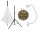 EUROLITE Set Mirror ball 30cm gold with stand and tripod cover white