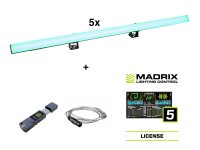 EUROLITE Set 5x LED PR-100/32 Pixel DMX Rail + Madrix...