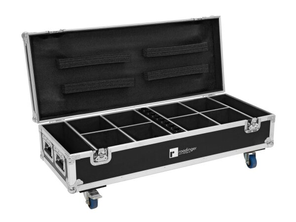 ROADINGER Flightcase 8x AKKU UP-4 QuickDMX with charging function