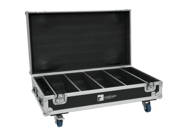 ROADINGER Flightcase 4x AKKU BAR-6 QCL mit Ladefunktion